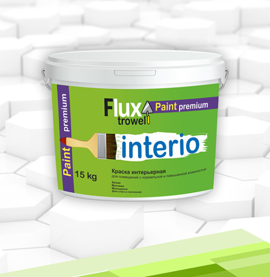 Flux "Interio" Краска интерьерная моющаяся 15кг